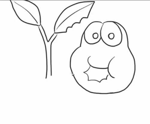 吃树叶的毛毛虫简笔画 吃树叶的毛毛虫简笔画