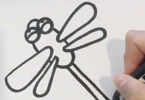 幼儿简笔画蜻蜓的画法