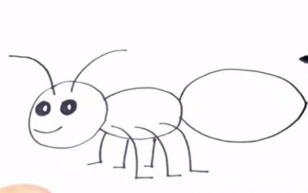 一只小蚂蚁简笔画步骤 一只小蚂蚁简笔画步骤