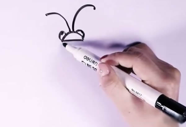 美丽的蝴蝶怎么画最简单