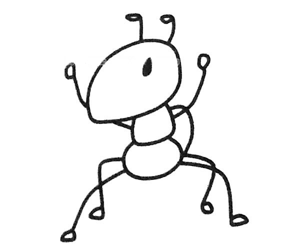 教你画一幅简单的蚂蚁