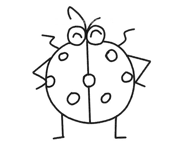 7款卡通七星瓢虫简笔画