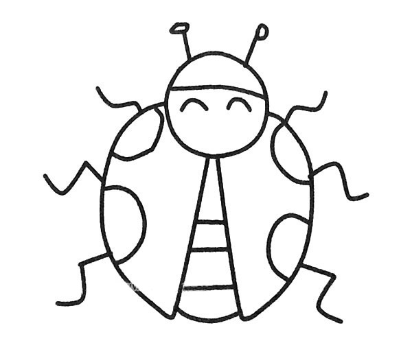 7款卡通七星瓢虫简笔画