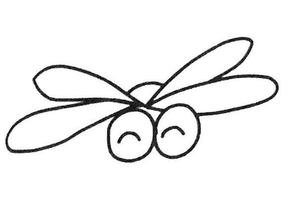 四步学会蜻蜓简笔画 四步学会蜻蜓简笔画