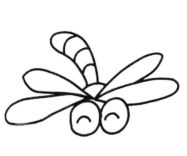 四步学会蜻蜓简笔画 四步学会蜻蜓简笔画