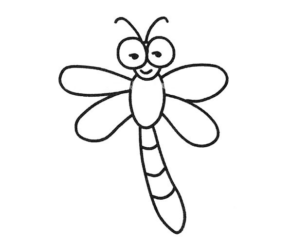 6款卡通蜻蜓简笔画