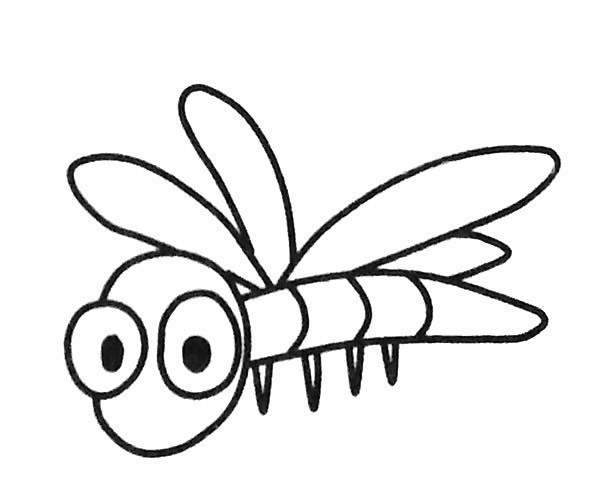 6款卡通蜻蜓简笔画