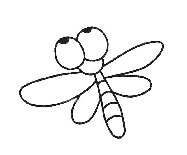 6款卡通蜻蜓简笔画