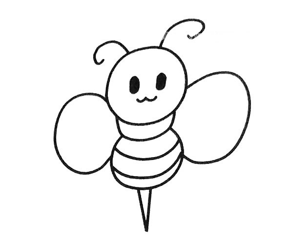 6款可爱简单的蜜蜂简笔画