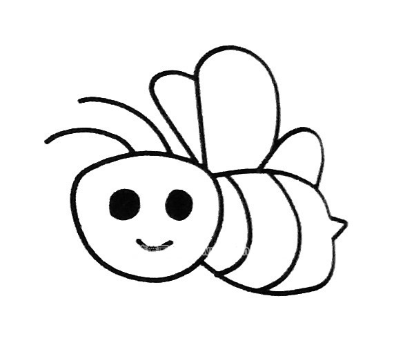6款可爱简单的蜜蜂简笔画