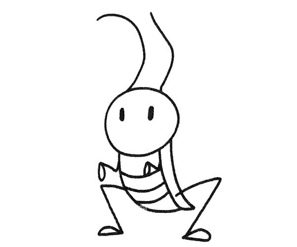 6款卡通蚱蜢简笔画