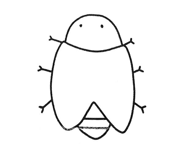 5款蝉的简笔画