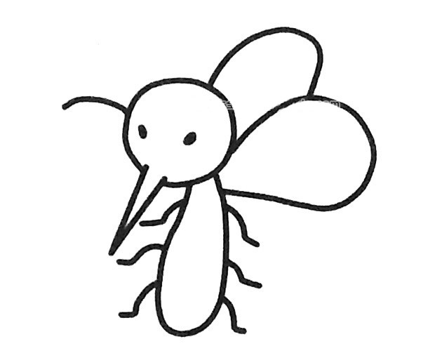6款卡通蚊子简笔画