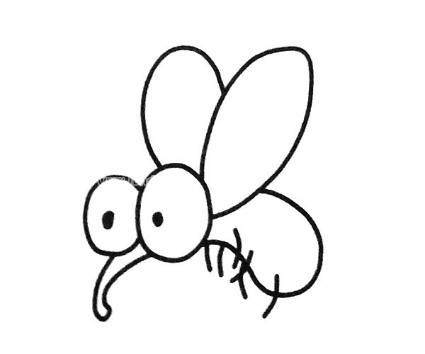 6款卡通蚊子简笔画