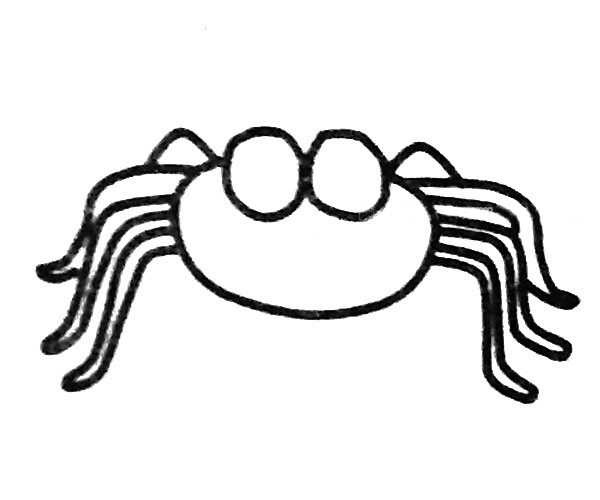 卡通蜘蛛简笔画步骤