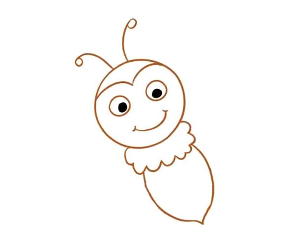 漂亮的卡通蜜蜂简笔画