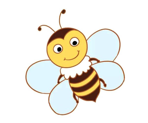 漂亮的卡通蜜蜂简笔画