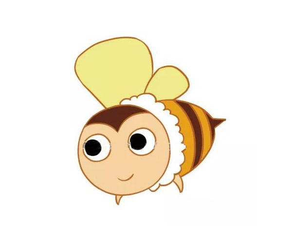 三款彩色蜜蜂简笔画(蜜蜂彩色铅笔画)