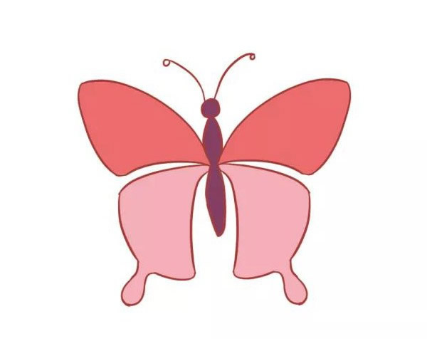 三款漂亮的蝴蝶简笔画