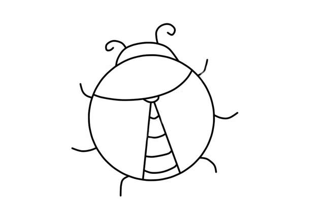 涂色的七星瓢虫简笔画 涂色的七星瓢虫简笔画