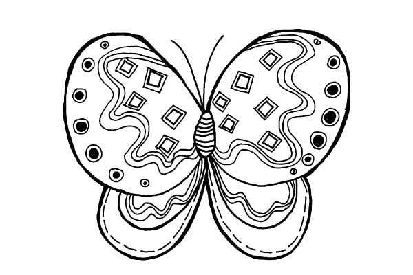 四张漂亮的蝴蝶简笔画