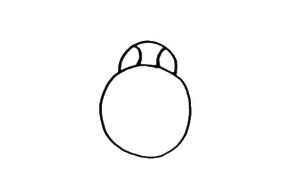 彩色甲壳虫简笔画步骤