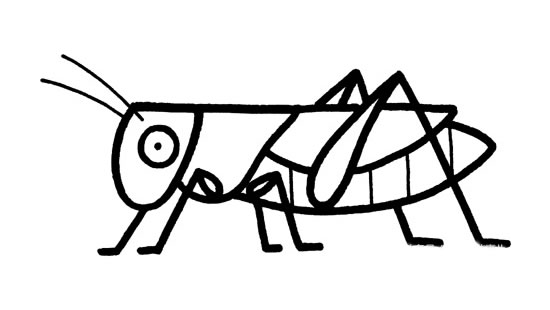 四款不同的蚂蚱简笔画