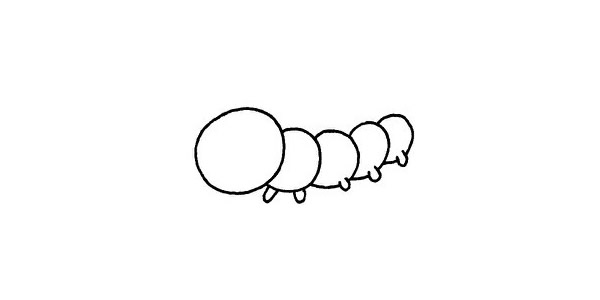 几步就完成的毛毛虫简笔画 几步就完成的毛毛虫简笔画