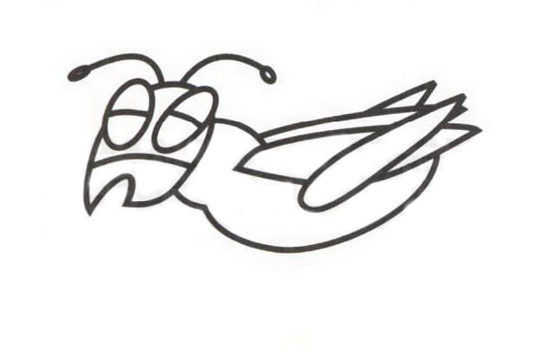 蟋蟀简笔画步骤