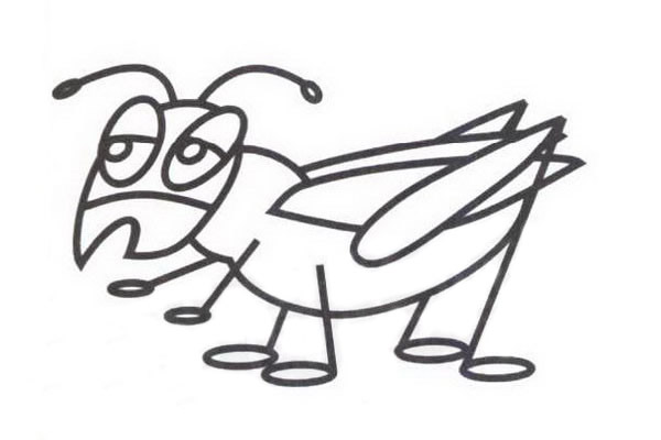 蟋蟀简笔画步骤