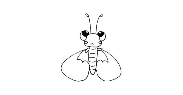 色彩斑斓的蝴蝶简笔画 色彩斑斓的蝴蝶简笔画