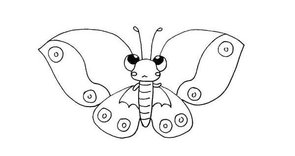 色彩斑斓的蝴蝶简笔画 色彩斑斓的蝴蝶简笔画