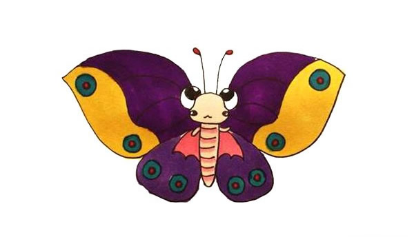 色彩斑斓的蝴蝶简笔画 色彩斑斓的蝴蝶简笔画