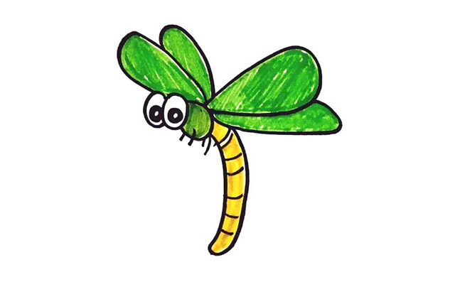 漂亮的蜻蜓简笔画步骤