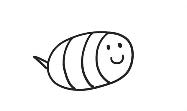 勤劳的小蜜蜂简笔画