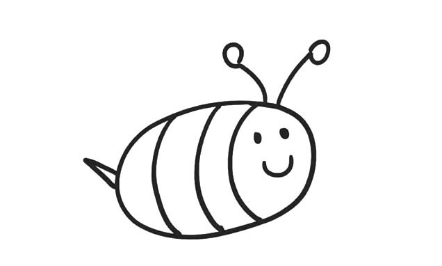 勤劳的小蜜蜂简笔画