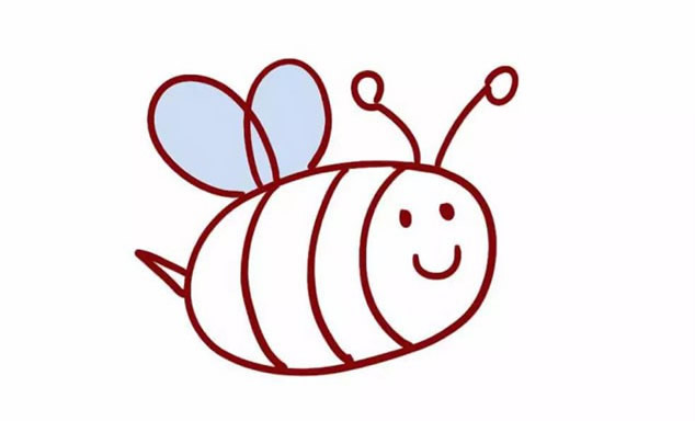 勤劳的小蜜蜂简笔画