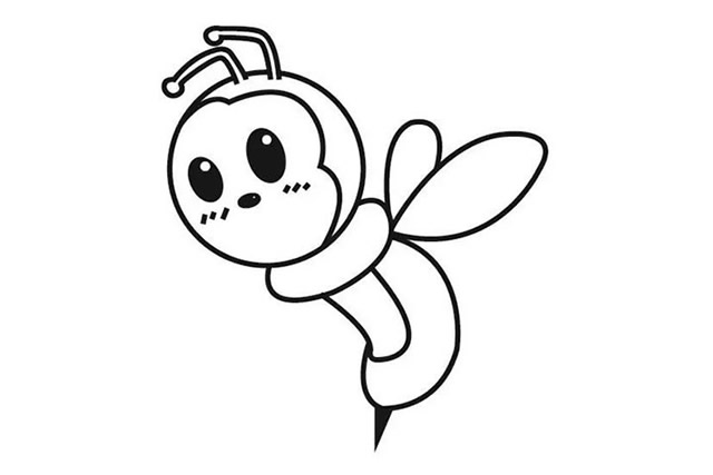 带颜色的蜜蜂怎么画