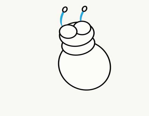 卡通蜜蜂简笔画详细步骤