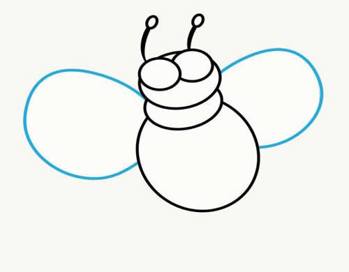 卡通蜜蜂简笔画详细步骤