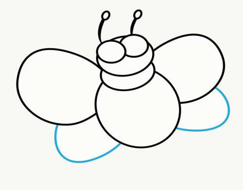 卡通蜜蜂简笔画详细步骤