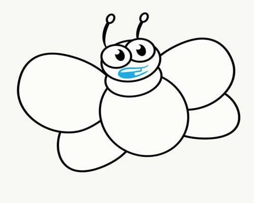 卡通蜜蜂简笔画详细步骤