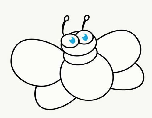 卡通蜜蜂简笔画详细步骤