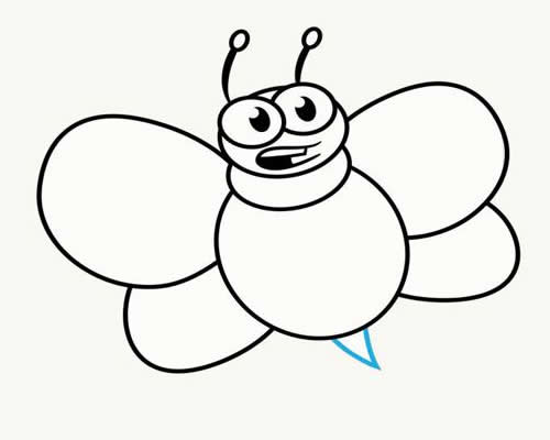 卡通蜜蜂简笔画详细步骤