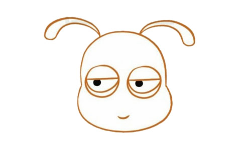 黄色的卡通蚂蚁简笔画