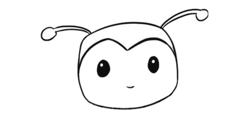 可爱很萌的七星瓢虫简笔画