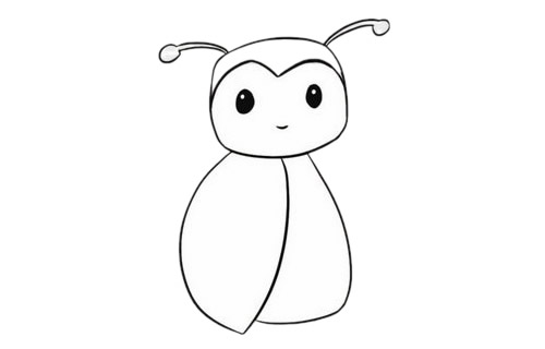 可爱很萌的七星瓢虫简笔画