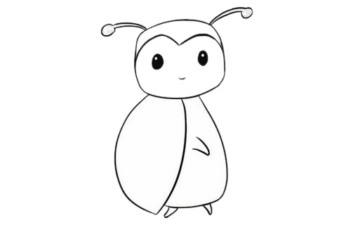 可爱很萌的七星瓢虫简笔画