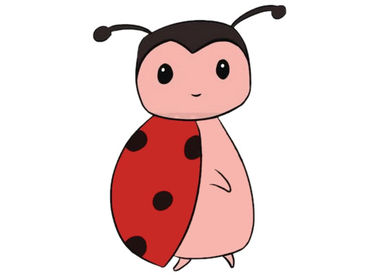 可爱很萌的七星瓢虫简笔画