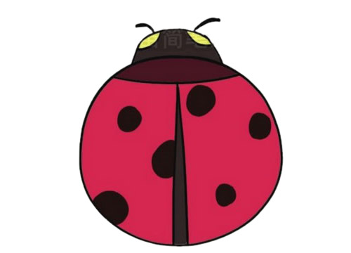 彩色的七星瓢虫简笔画大全
